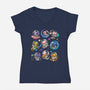 Space Axolotls-Womens-V-Neck-Tee-GoshWow