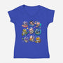 Space Axolotls-Womens-V-Neck-Tee-GoshWow