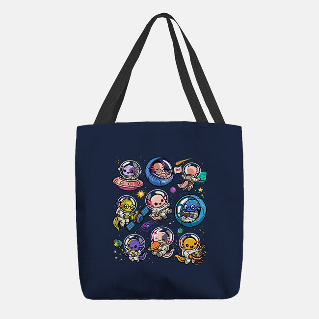 Space Axolotls-None-Basic Tote-Bag-GoshWow
