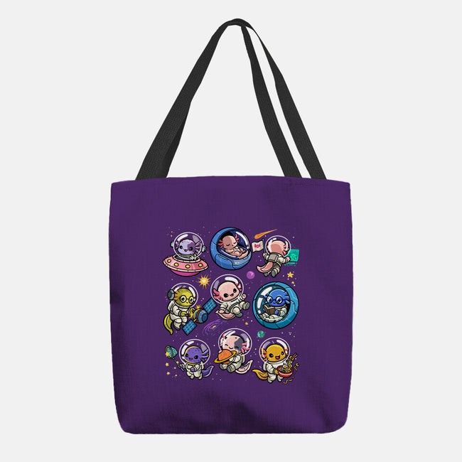 Space Axolotls-None-Basic Tote-Bag-GoshWow