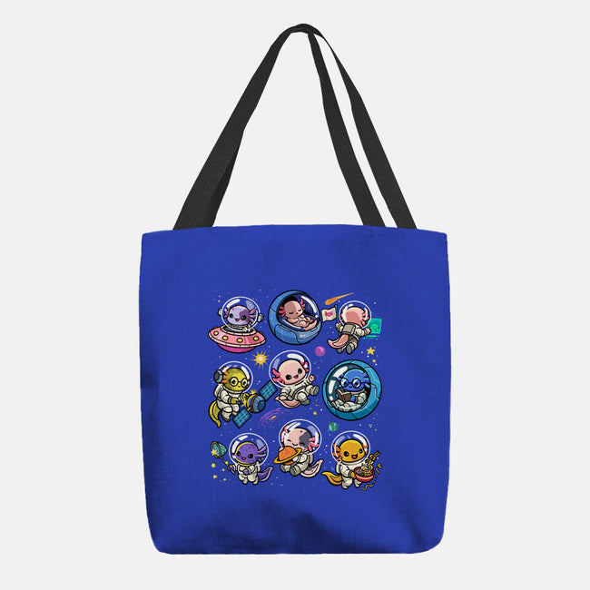 Space Axolotls-None-Basic Tote-Bag-GoshWow