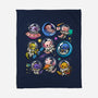 Space Axolotls-None-Fleece-Blanket-GoshWow