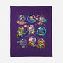 Space Axolotls-None-Fleece-Blanket-GoshWow
