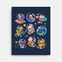 Space Axolotls-None-Stretched-Canvas-GoshWow