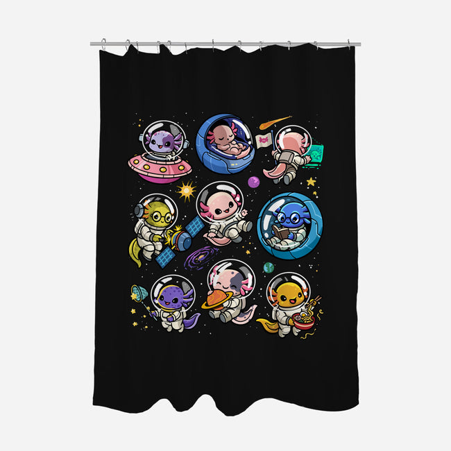 Space Axolotls-None-Polyester-Shower Curtain-GoshWow