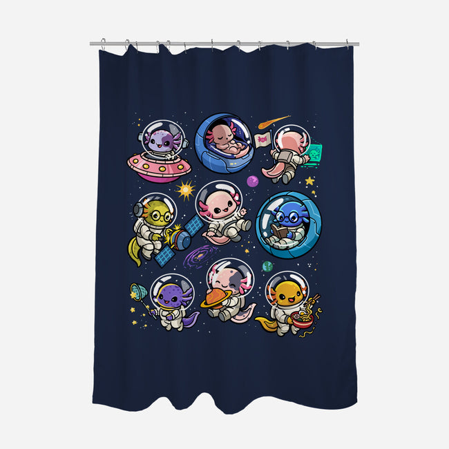 Space Axolotls-None-Polyester-Shower Curtain-GoshWow