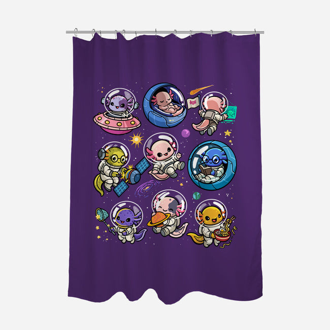 Space Axolotls-None-Polyester-Shower Curtain-GoshWow