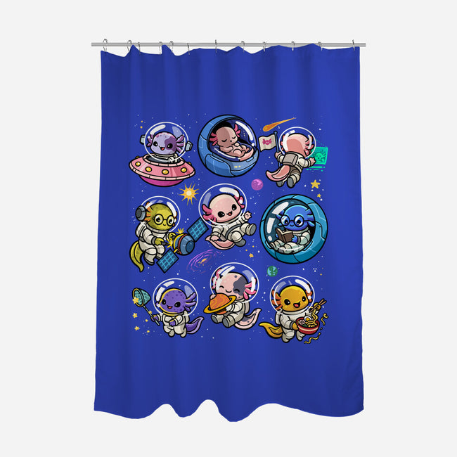 Space Axolotls-None-Polyester-Shower Curtain-GoshWow
