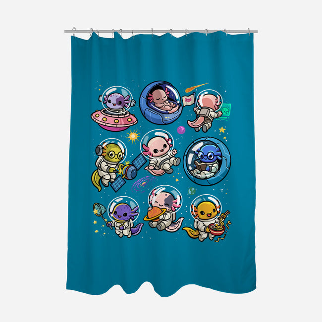 Space Axolotls-None-Polyester-Shower Curtain-GoshWow
