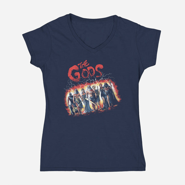 The Gods-Womens-V-Neck-Tee-zascanauta