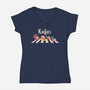 The Kirbies-Womens-V-Neck-Tee-2DFeer