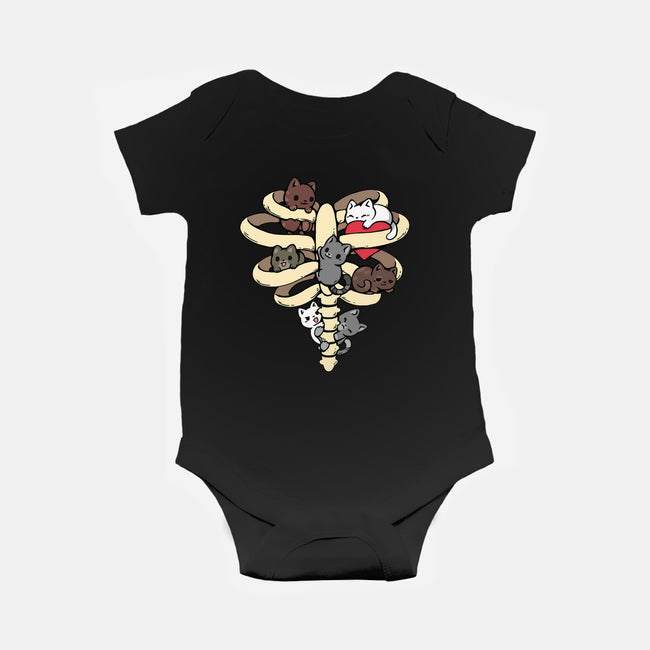 Skeleton Kittens-Baby-Basic-Onesie-Vallina84