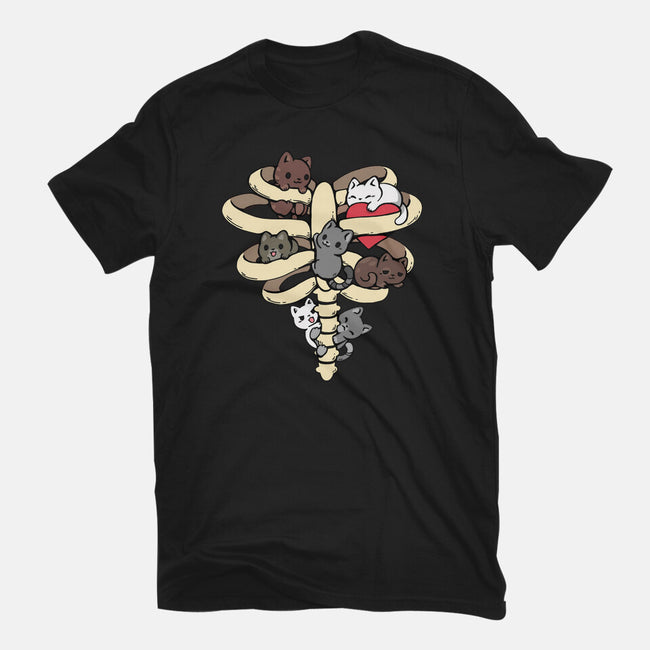 Skeleton Kittens-Unisex-Basic-Tee-Vallina84
