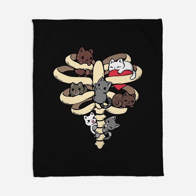 Skeleton Kittens-None-Fleece-Blanket-Vallina84