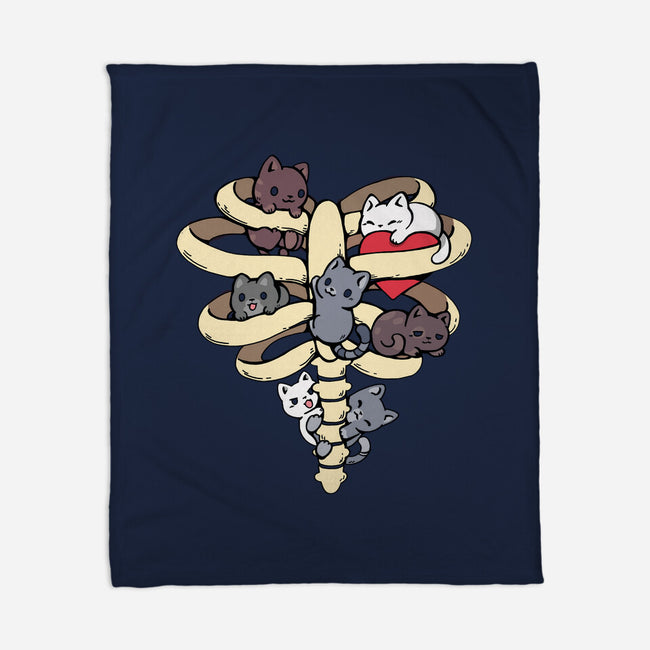 Skeleton Kittens-None-Fleece-Blanket-Vallina84