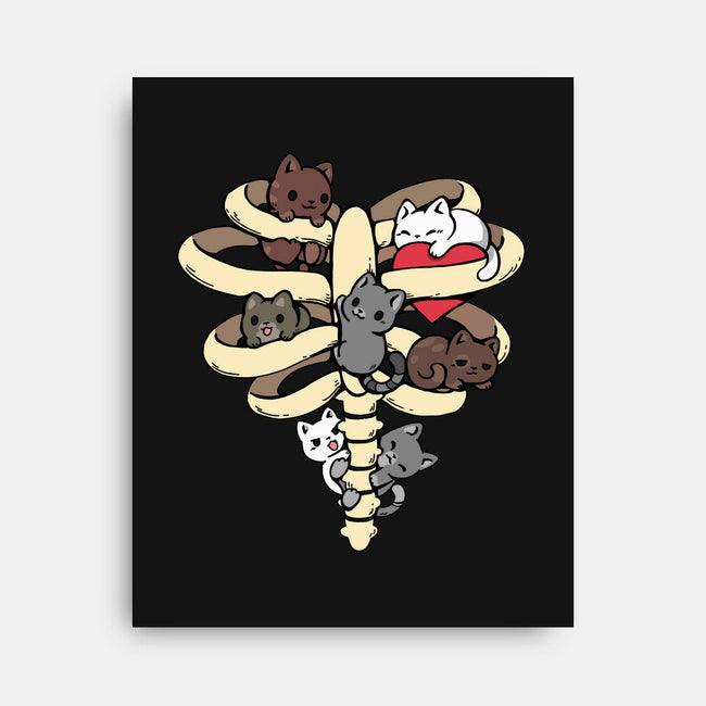 Skeleton Kittens-None-Stretched-Canvas-Vallina84