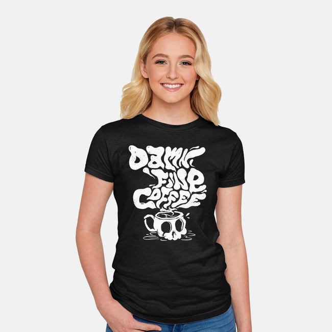 Damn Fine Coffee-Womens-Fitted-Tee-estudiofitas