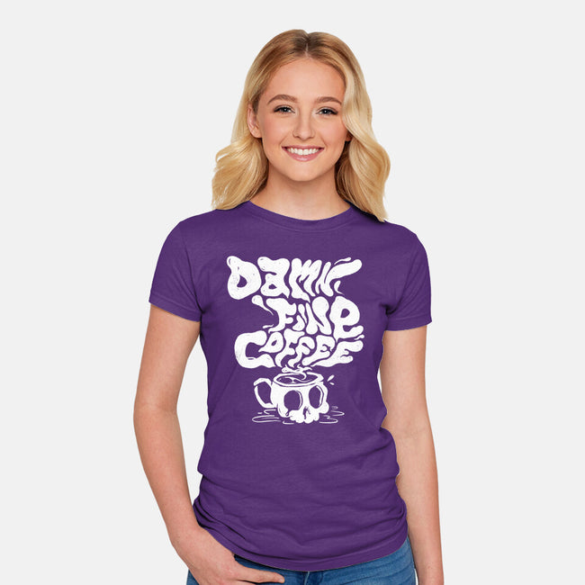 Damn Fine Coffee-Womens-Fitted-Tee-estudiofitas