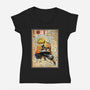 Thunder Breathing Woodblock-Womens-V-Neck-Tee-DrMonekers