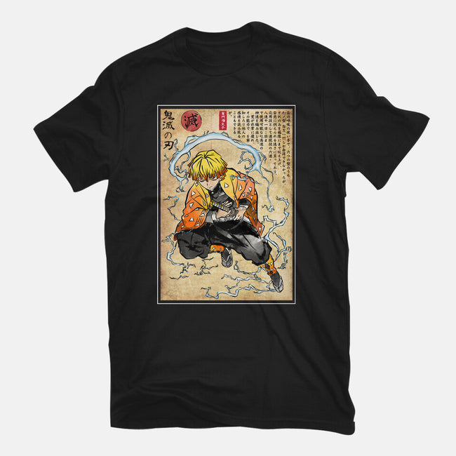 Thunder Breathing Woodblock-Womens-Basic-Tee-DrMonekers