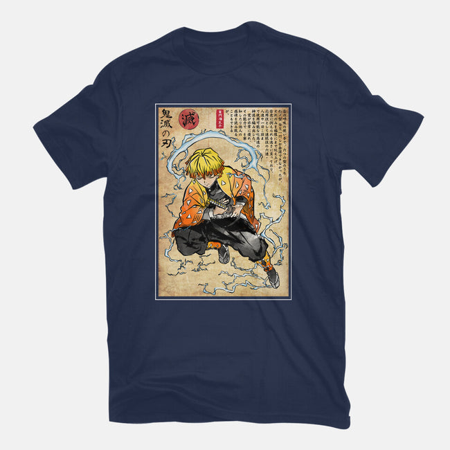 Thunder Breathing Woodblock-Womens-Basic-Tee-DrMonekers
