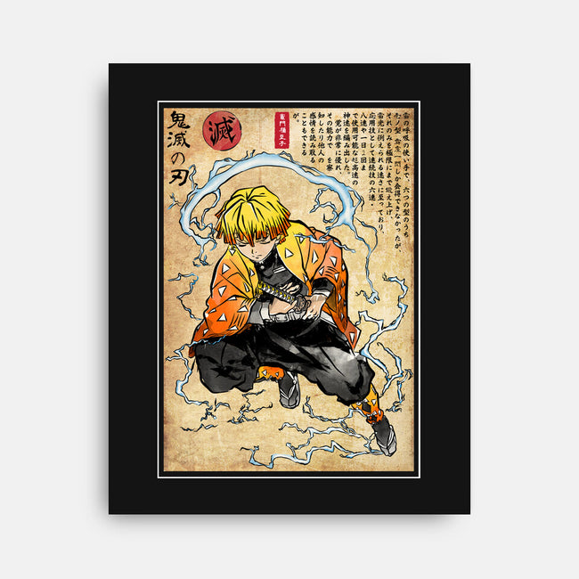 Thunder Breathing Woodblock-None-Stretched-Canvas-DrMonekers
