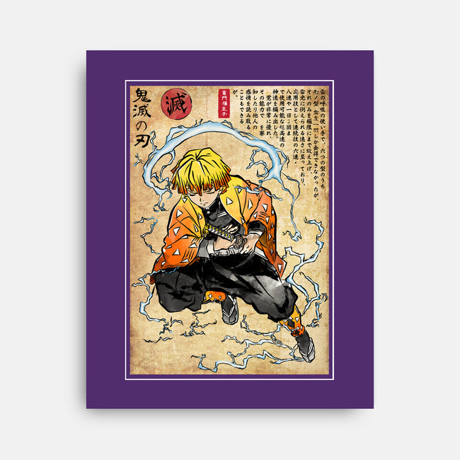 Thunder Breathing Woodblock-None-Stretched-Canvas-DrMonekers