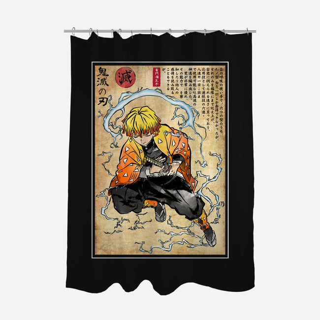 Thunder Breathing Woodblock-None-Polyester-Shower Curtain-DrMonekers