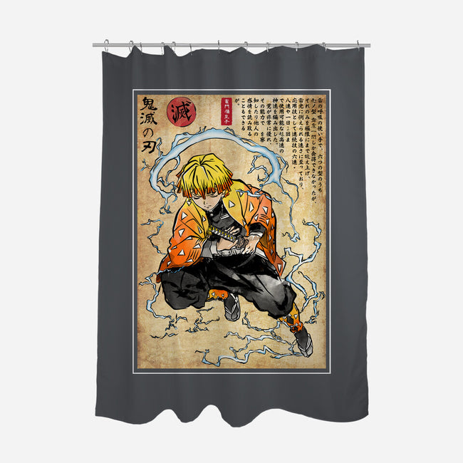 Thunder Breathing Woodblock-None-Polyester-Shower Curtain-DrMonekers