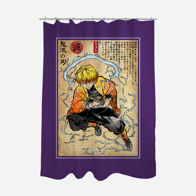 Thunder Breathing Woodblock-None-Polyester-Shower Curtain-DrMonekers