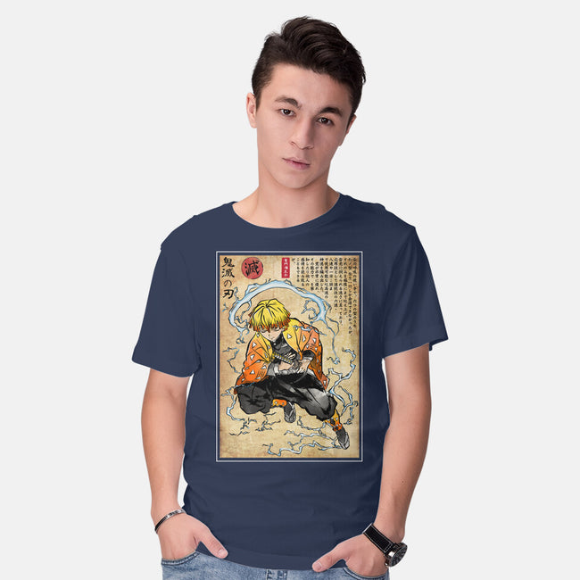 Thunder Breathing Woodblock-Mens-Basic-Tee-DrMonekers