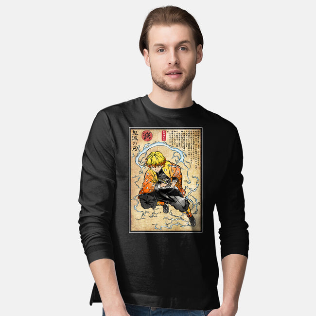 Thunder Breathing Woodblock-Mens-Long Sleeved-Tee-DrMonekers