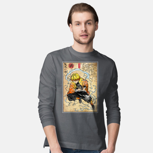 Thunder Breathing Woodblock-Mens-Long Sleeved-Tee-DrMonekers