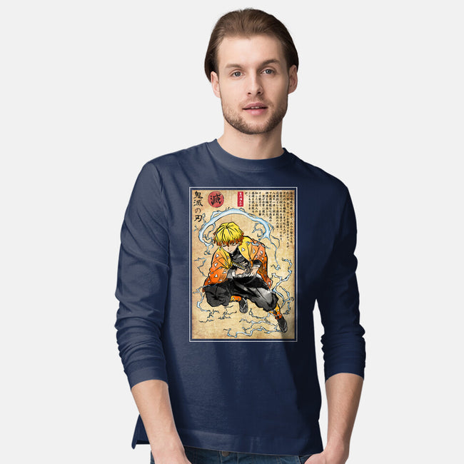 Thunder Breathing Woodblock-Mens-Long Sleeved-Tee-DrMonekers