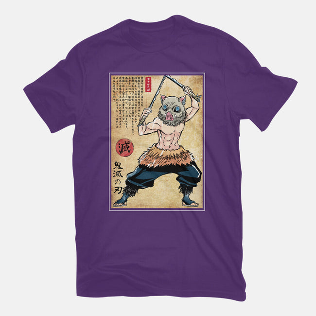 Beast Breathing Woodblock-Womens-Fitted-Tee-DrMonekers