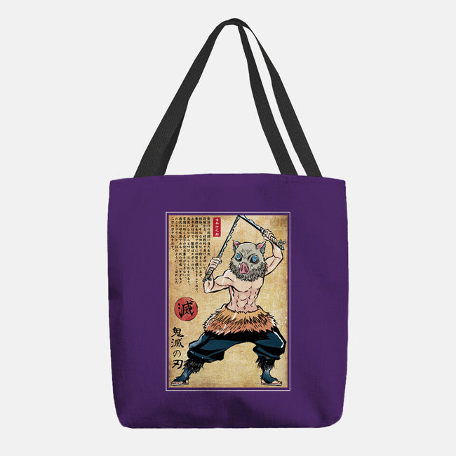 Beast Breathing Woodblock-None-Basic Tote-Bag-DrMonekers