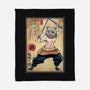 Beast Breathing Woodblock-None-Fleece-Blanket-DrMonekers