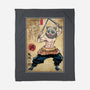 Beast Breathing Woodblock-None-Fleece-Blanket-DrMonekers