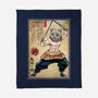 Beast Breathing Woodblock-None-Fleece-Blanket-DrMonekers