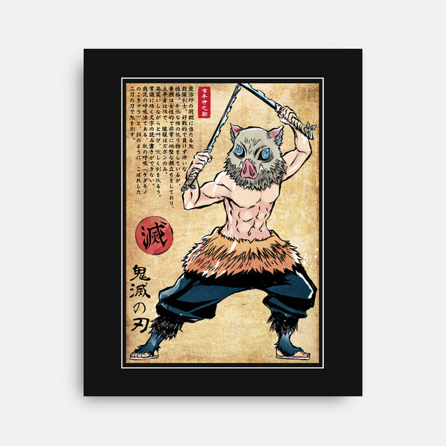 Beast Breathing Woodblock-None-Stretched-Canvas-DrMonekers