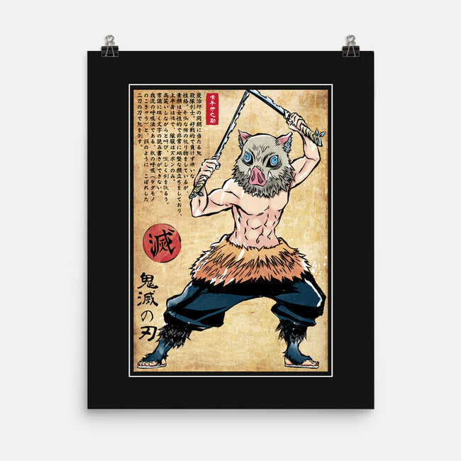 Beast Breathing Woodblock-None-Matte-Poster-DrMonekers