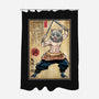 Beast Breathing Woodblock-None-Polyester-Shower Curtain-DrMonekers