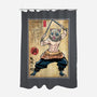 Beast Breathing Woodblock-None-Polyester-Shower Curtain-DrMonekers