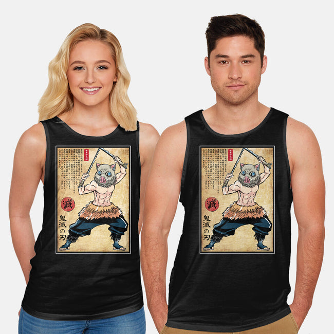 Beast Breathing Woodblock-Unisex-Basic-Tank-DrMonekers
