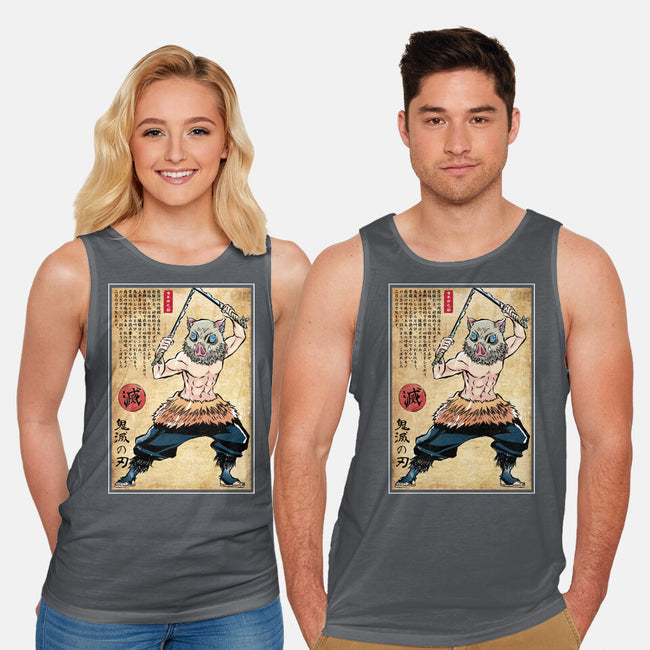 Beast Breathing Woodblock-Unisex-Basic-Tank-DrMonekers