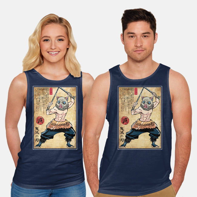 Beast Breathing Woodblock-Unisex-Basic-Tank-DrMonekers