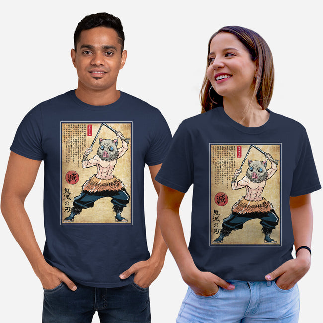 Beast Breathing Woodblock-Unisex-Basic-Tee-DrMonekers