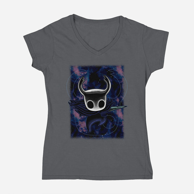 The Knight Shadow Nebula-Womens-V-Neck-Tee-Astrobot Invention