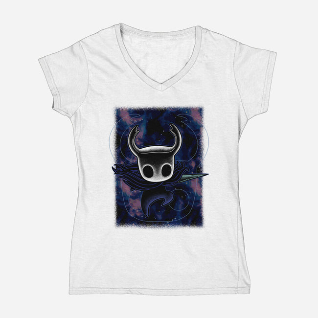 The Knight Shadow Nebula-Womens-V-Neck-Tee-Astrobot Invention