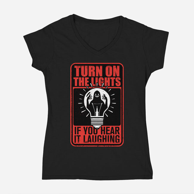Horror Signs Darkness Creatures-Womens-V-Neck-Tee-Studio Mootant